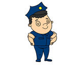 Desenho Oficial de agente de polícia pintado por gustavo5
