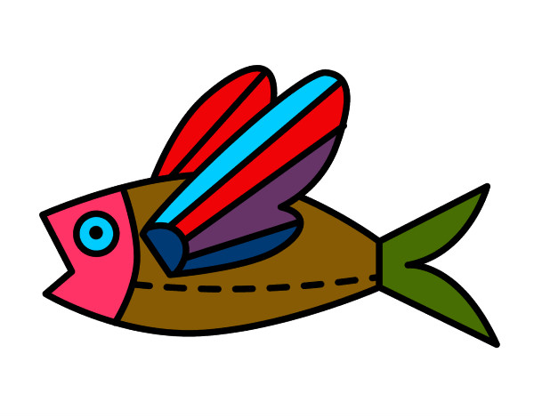 Desenho Peixe voador pintado por lucasmc