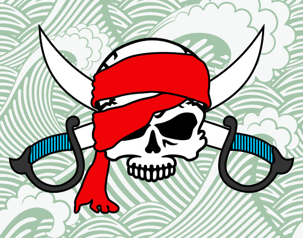 Desenho Símbolo pirata pintado por iana999