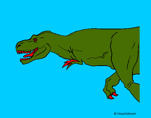 Desenho Tiranossaurus Rex pintado por Thi1307