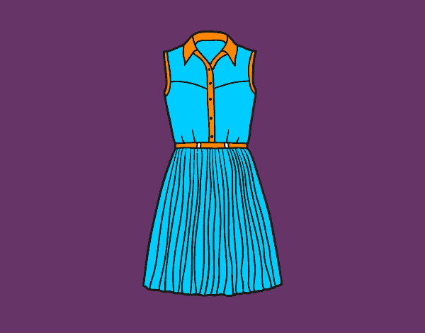 Desenho Vestido texano pintado por buhmartins