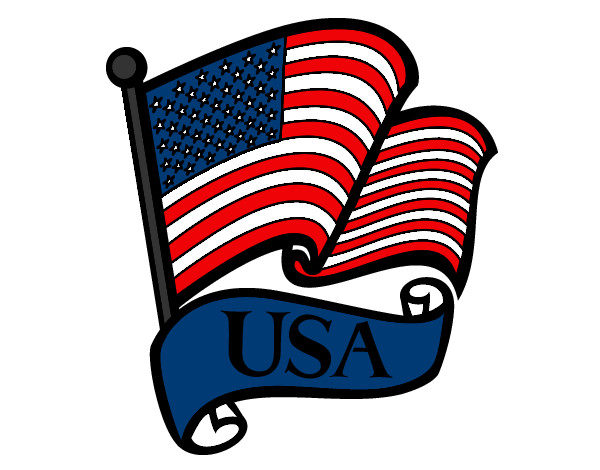 Desenho Bandeira dos Estados Unidos pintado por vickoi