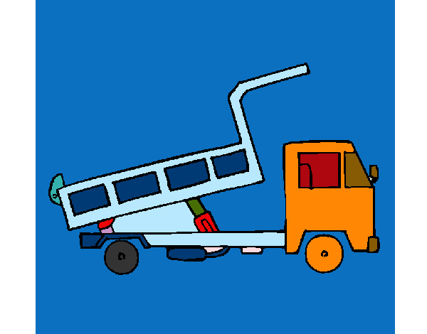 Desenho Camião de carga pintado por tattiane