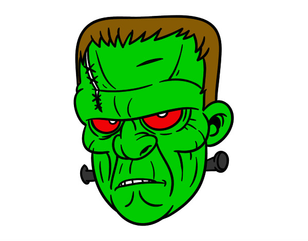 Desenho Cara de Frankenstein pintado por luamcc