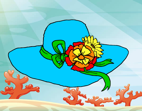 Desenho Chapéu por flores pintado por MariaElisa