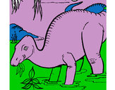 Desenho Dinossauro a comer pintado por LUCASLARES