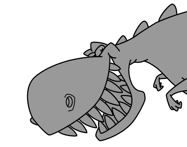 Desenho Dinossauro de dentes afiados pintado por LUCASLARES