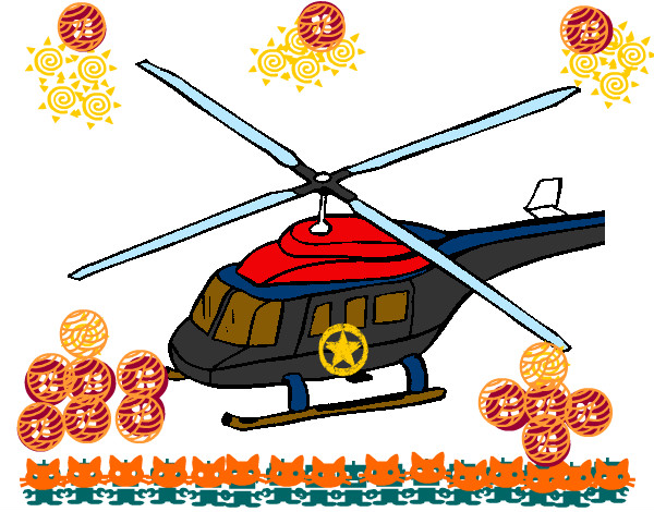 Desenho Helicoptero 3 pintado por luamcc