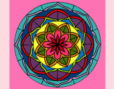 Desenho Mandala 6 pintado por cora