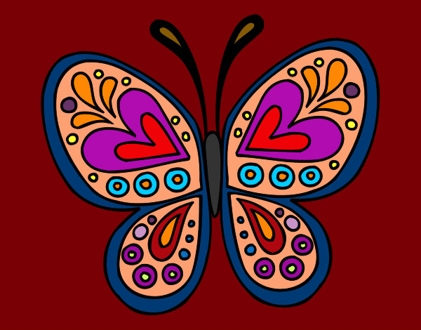 Desenho Mandala borboleta pintado por RegisAssun
