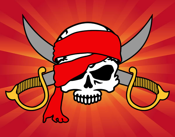 Desenho Símbolo pirata pintado por rafa99