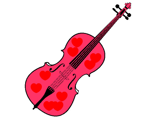 Desenho Violino pintado por Viviane13