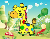 Desenho Girafa vaidosa pintado por karolsinha
