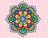 Desenho Mandala flor oriental pintado por anafreitas