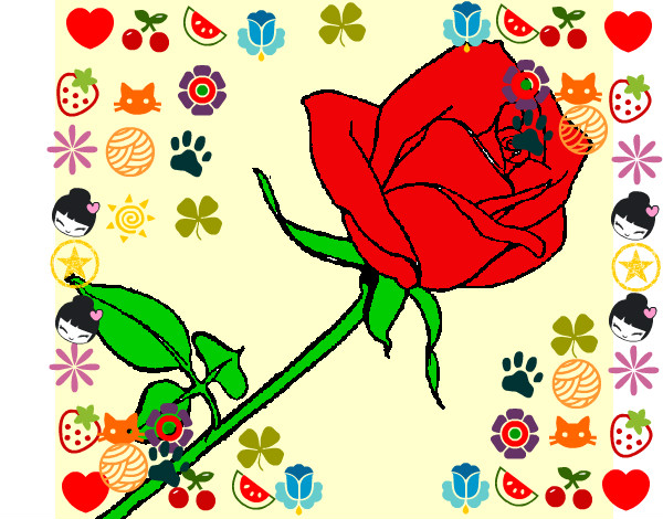 Desenho Rosa pintado por norina 
