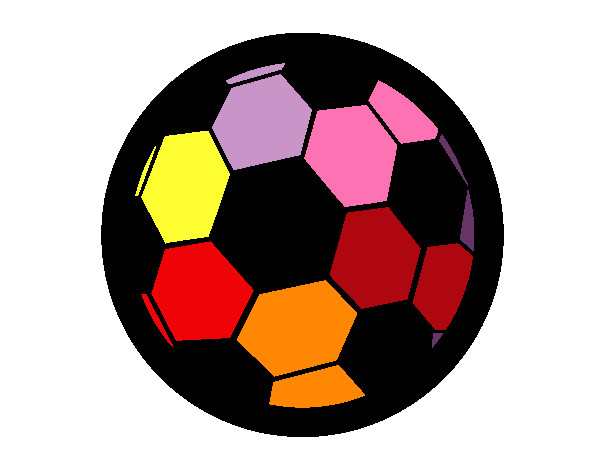 Desenho Bola de futebol III pintado por Marii