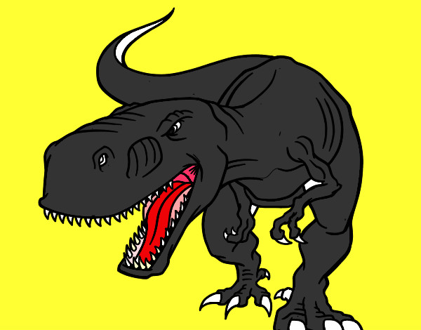 Desenho Dinossauro aborrecido pintado por edui