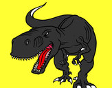Desenho Dinossauro aborrecido pintado por edui