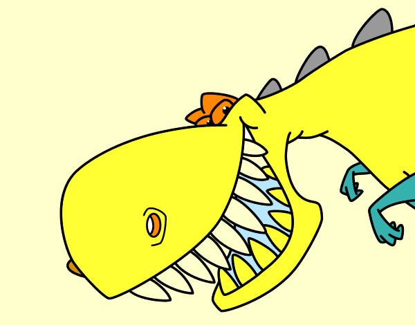 Dinossauro de dentes afiados