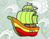 Desenho Embarcação piratas pintado por Richard5