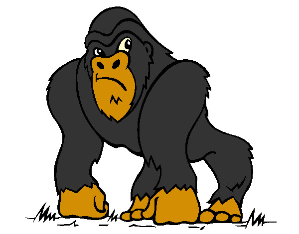 Desenho Gorila pintado por Zangerolam