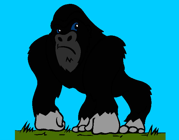 Desenho Gorila pintado por Zangerolam