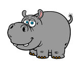 Desenho Hipopótamo-comum pintado por tutuzin