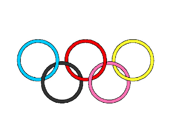 Desenho Argolas dos jogos olimpícos pintado por dudulegal
