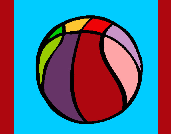 Desenho Bola de basquete pintado por bebel23