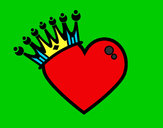 Desenho Coração com coroa pintado por Luansilva8