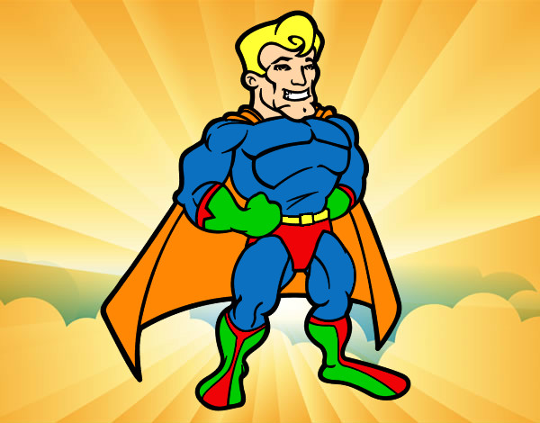 Desenho Super-herói musculoso pintado por kino2406