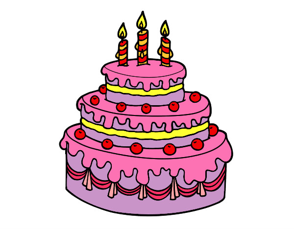 Desenho Torta de Aniversário pintado por strelow