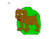Desenho Cachorra pintado por anasedrez