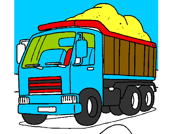 Desenho Camião de carga pintado por luamcc