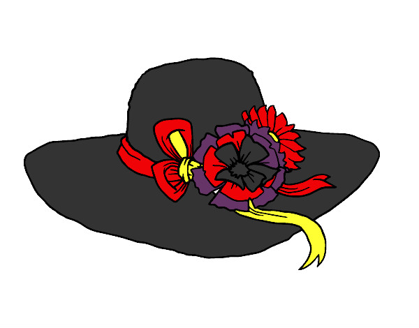 Desenho Chapéu por flores pintado por luamcc