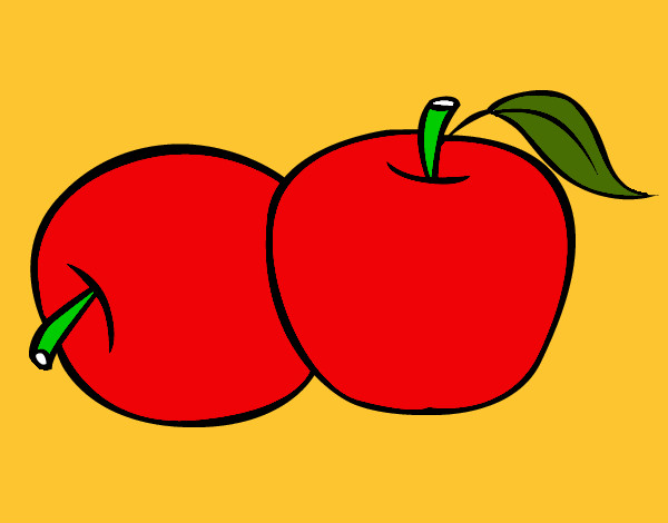 Desenho Dois maçãs pintado por kelcrys