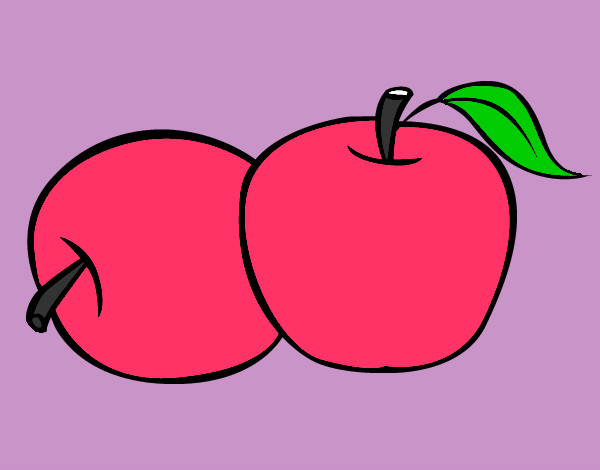 Desenho Dois maçãs pintado por lucmanu