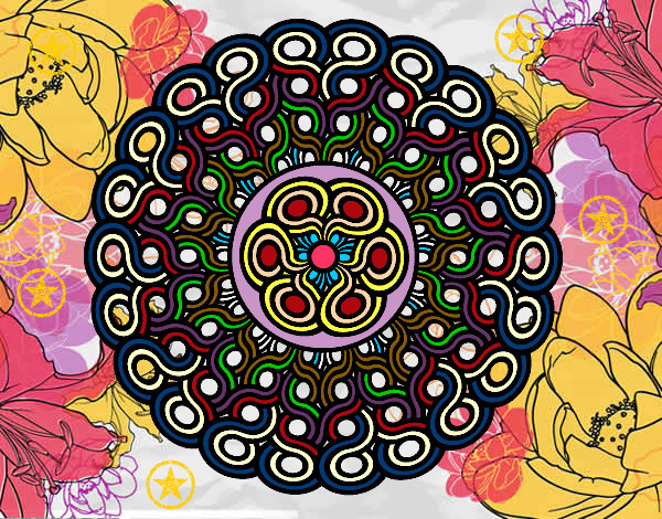 Desenho Mandala trançada pintado por MirellaLiS