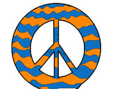 Desenho Símbolo da paz pintado por anasedrez
