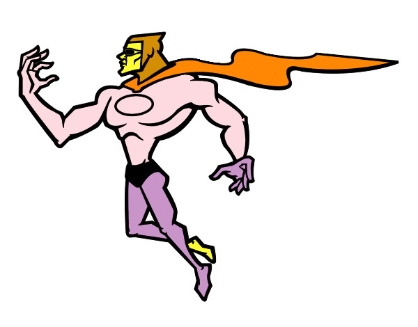 Desenho Super herói poderoso pintado por saraviolet