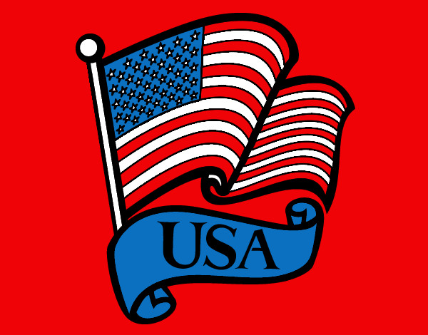 Desenho Bandeira dos Estados Unidos pintado por MirellaLiS