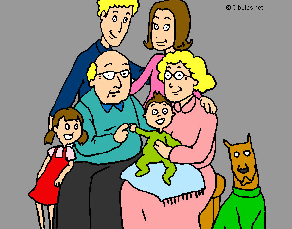 Desenho Família pintado por Marcelita