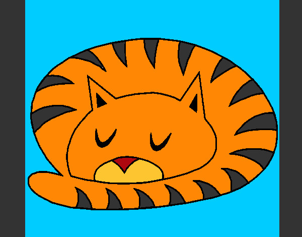 Desenho Gato a dormir pintado por EnderLu