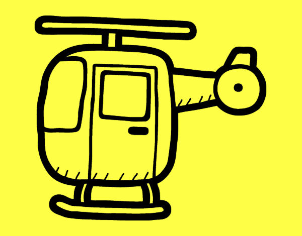 Desenho Helicóptero ligeiro pintado por lore