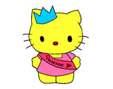 Desenho Kitty princesa pintado por mica