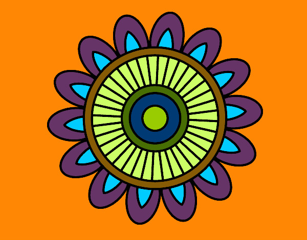 Desenho Mandala solar pintado por RegisAssun