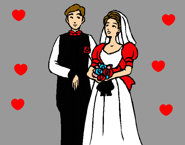 Desenho Marido e esposa III pintado por Marcelita