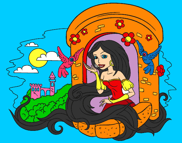 Desenho Princesa Rapunzel pintado por 7848522220