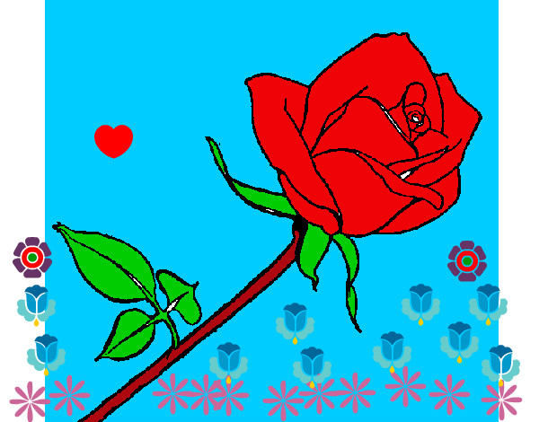 Desenho Rosa pintado por Meggy