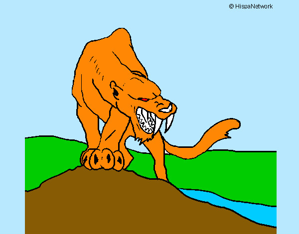 Desenho Tigre com dentes afiados pintado por MrFelipe